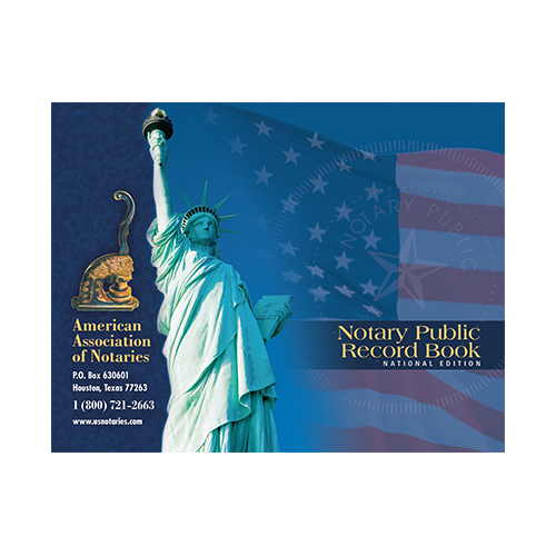 Florida Notary Public Record Book (Journal ) - Statue of Liberty Blue Cover