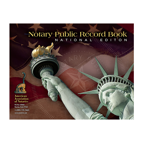 Florida Notary Public Record Book (Journal ) - Statue of Liberty Brown Cover