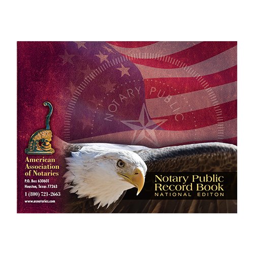 Florida Notary Public Record Book (Journal ) - Eagle & U.S. Flag Cover